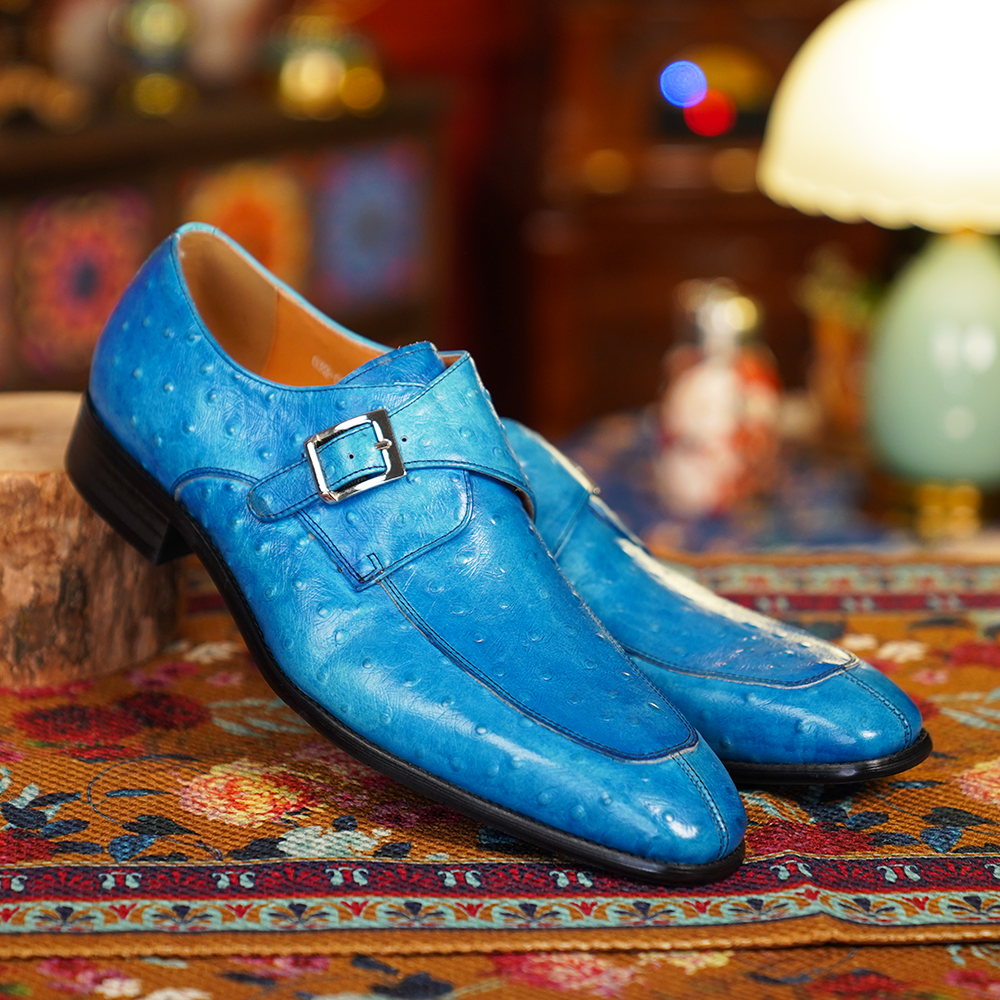 Blue Buckle Dress Shoes D1240｜Formal Occasions｜VICHYKING – VichyKing®