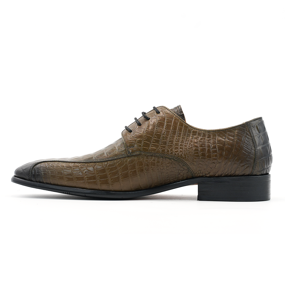 Brown Crocodile Dress Shoes D1248