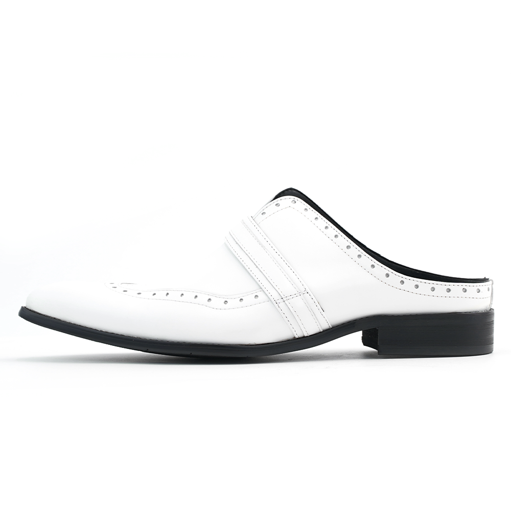 White Mule Shoes D1253