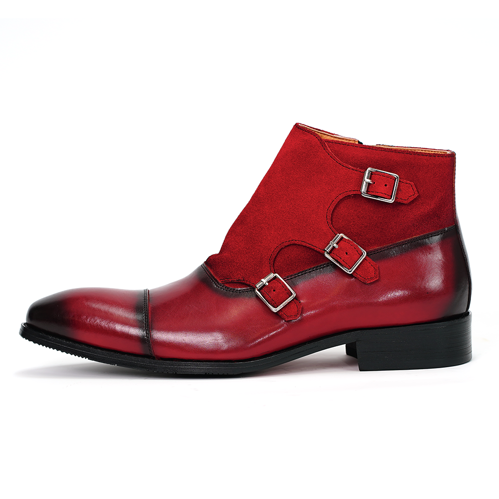 Red Buckle Dress Shoes D1160