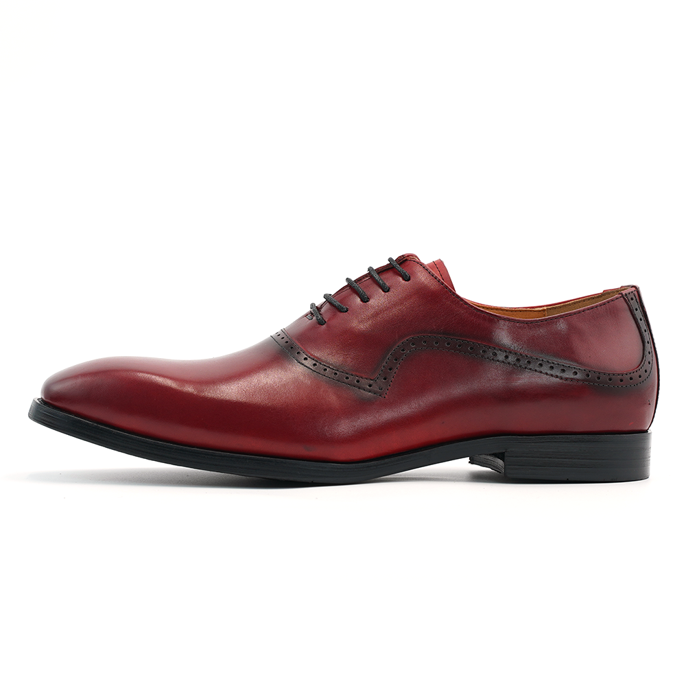 Red Embroidered Dress Shoes D1189