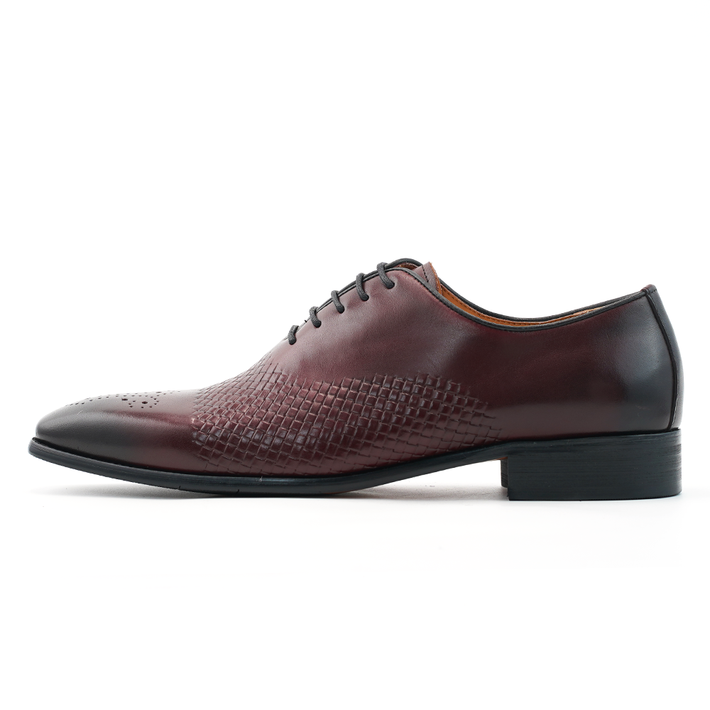 Burgundy Weave Dress Shoes D1227