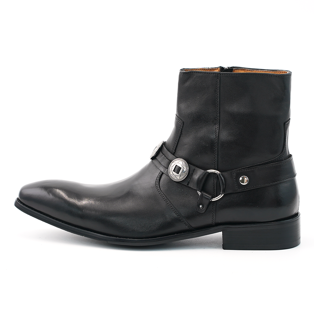 Black Buckle Dress Shoes D1214