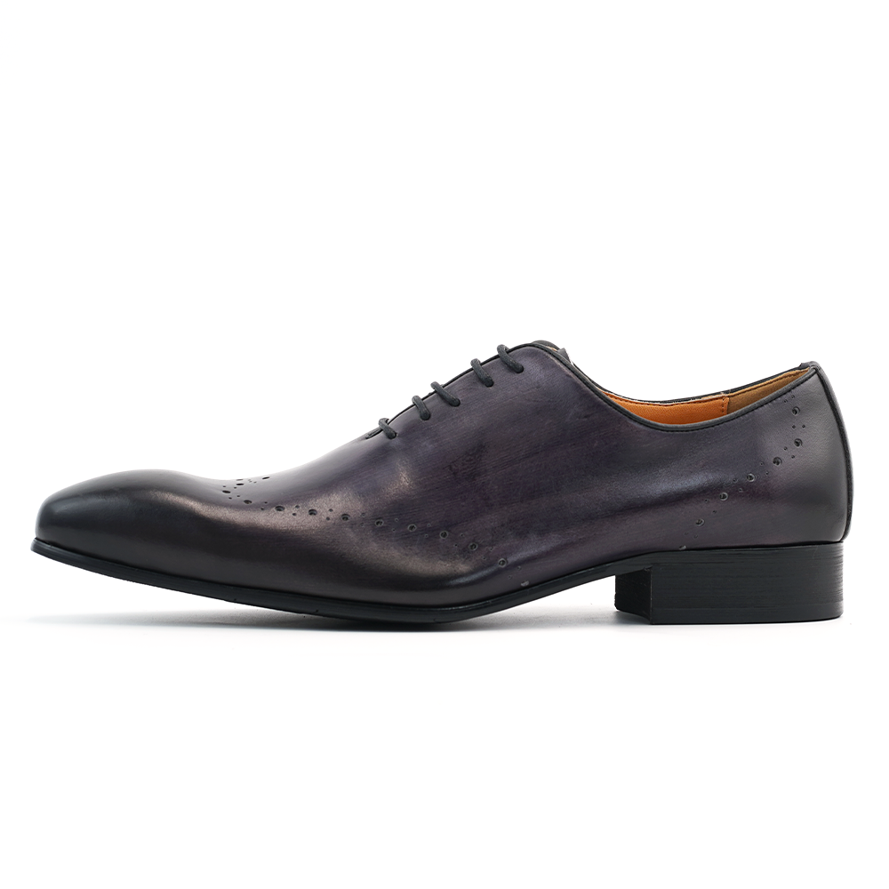 Purple Embroidered Dress Shoes D1245