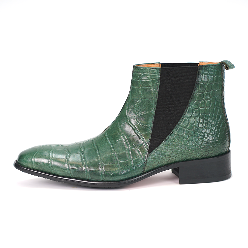 Green Crocodile Dress Shoes D1156