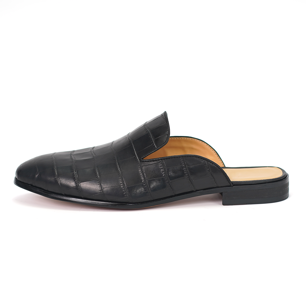 Black Crocodile Dress Shoes D1135