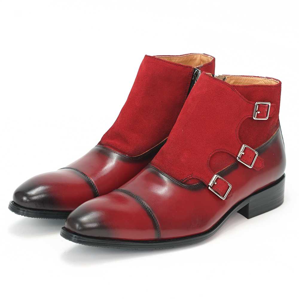 Red Buckle Dress Shoes D1160