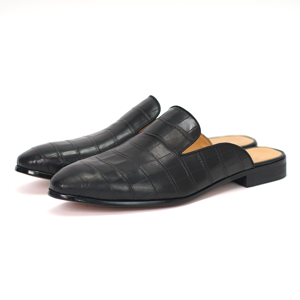 Black Crocodile Dress Shoes D1135