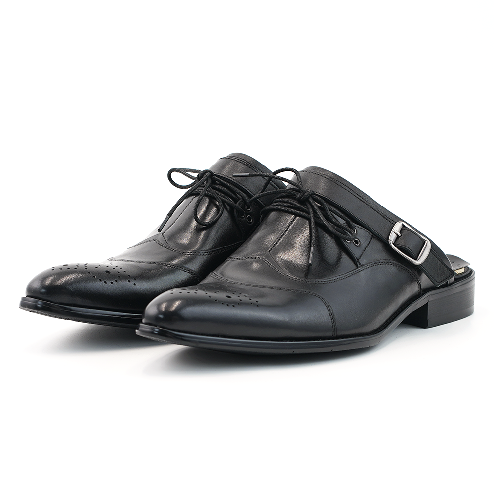 Black Brogue Dress Shoes D1256