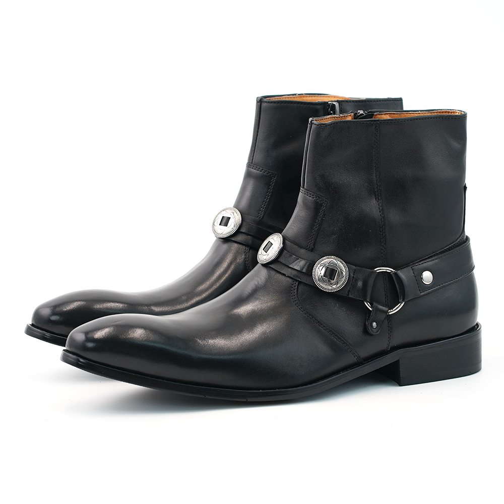 Black Buckle Dress Shoes D1214