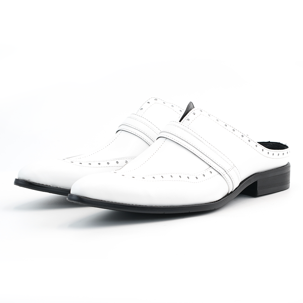 White Mule Shoes D1253