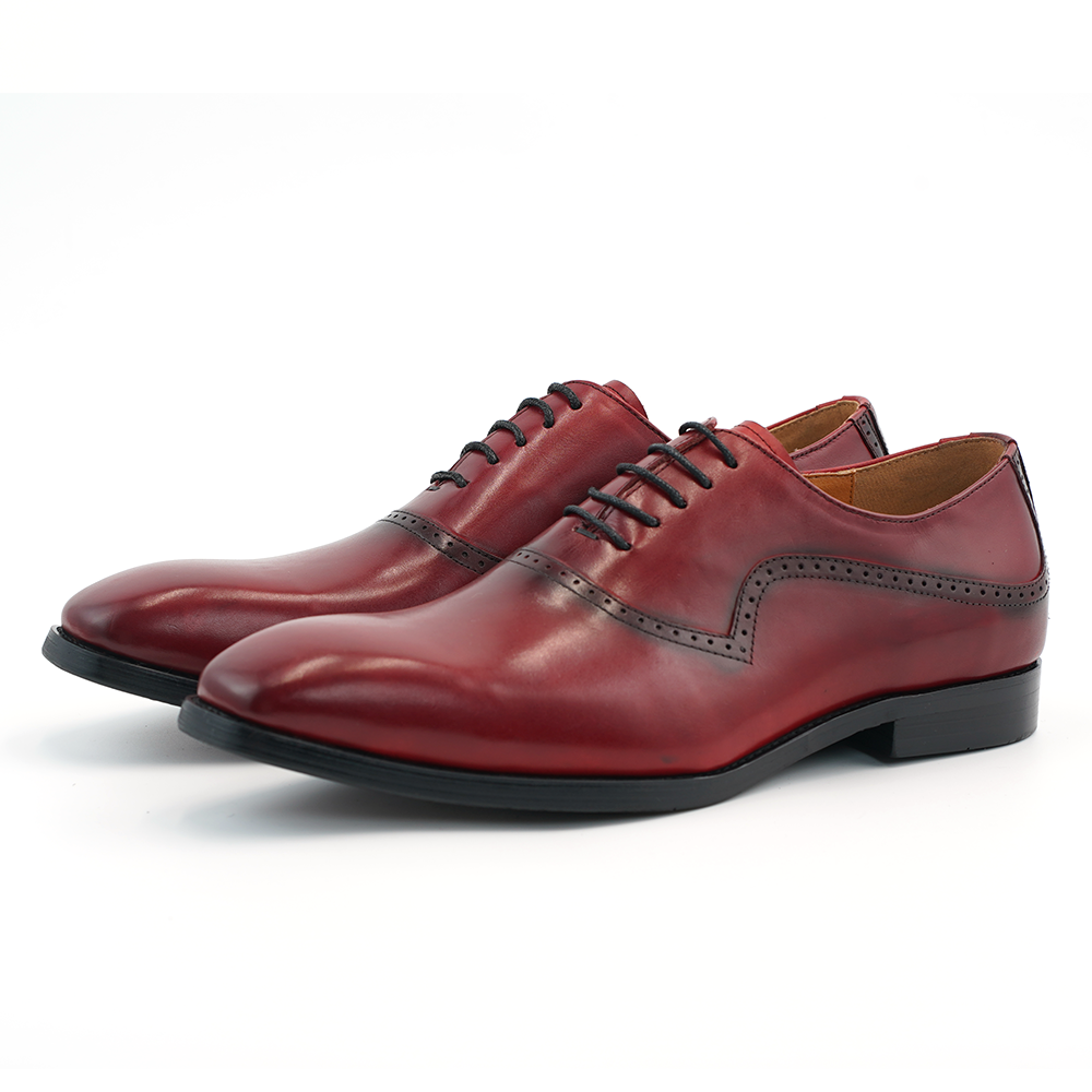 Red Embroidered Dress Shoes D1189