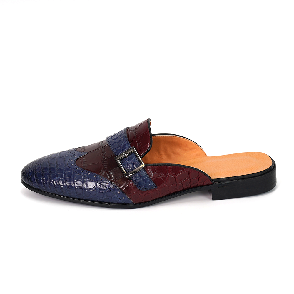 Colorblock Crocodile Pattern Formal Shoes D1173