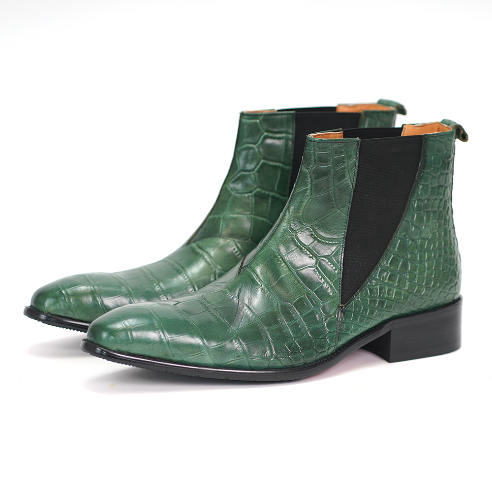 Green Crocodile Dress Shoes D1156
