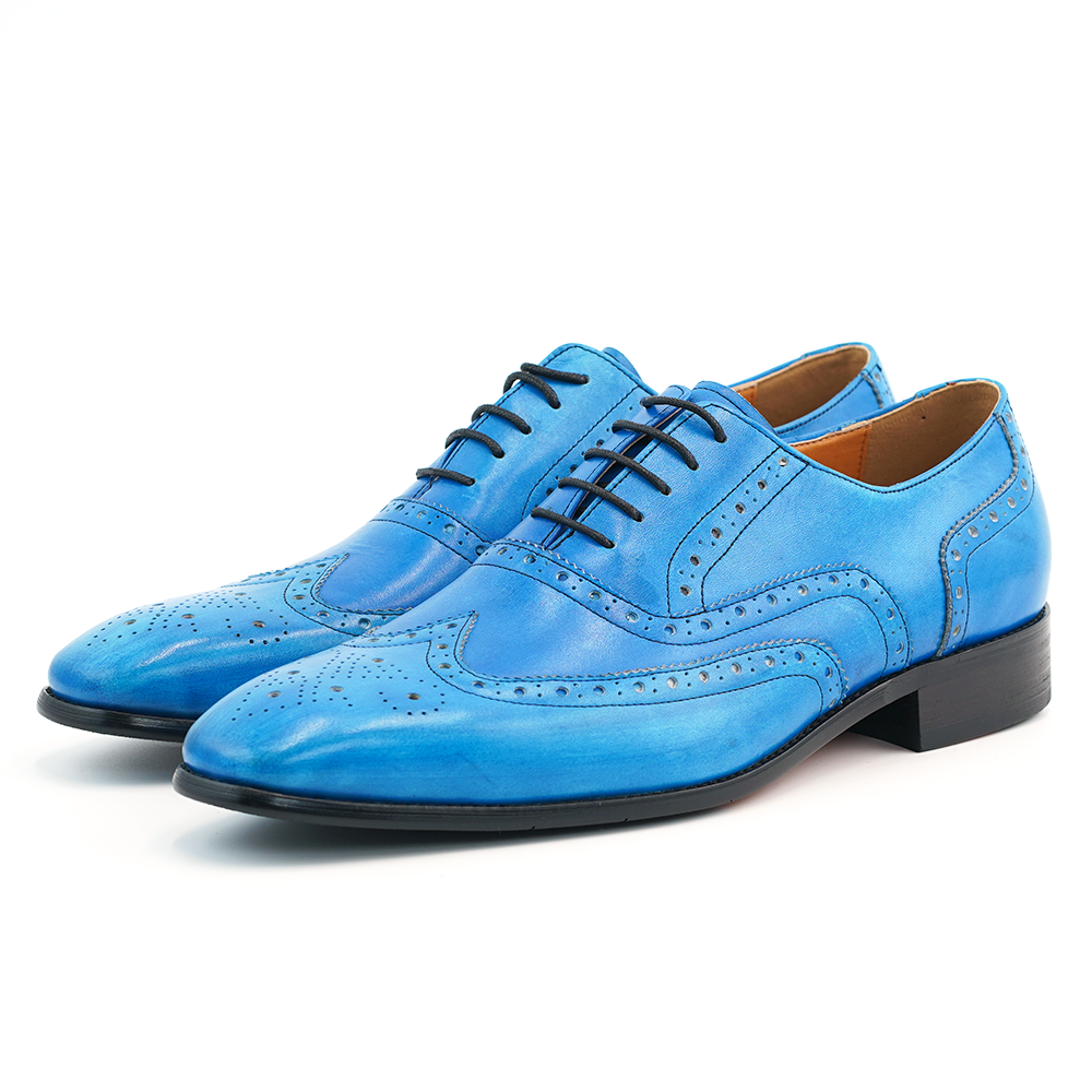 Blue Brogue Dress Shoes D1232