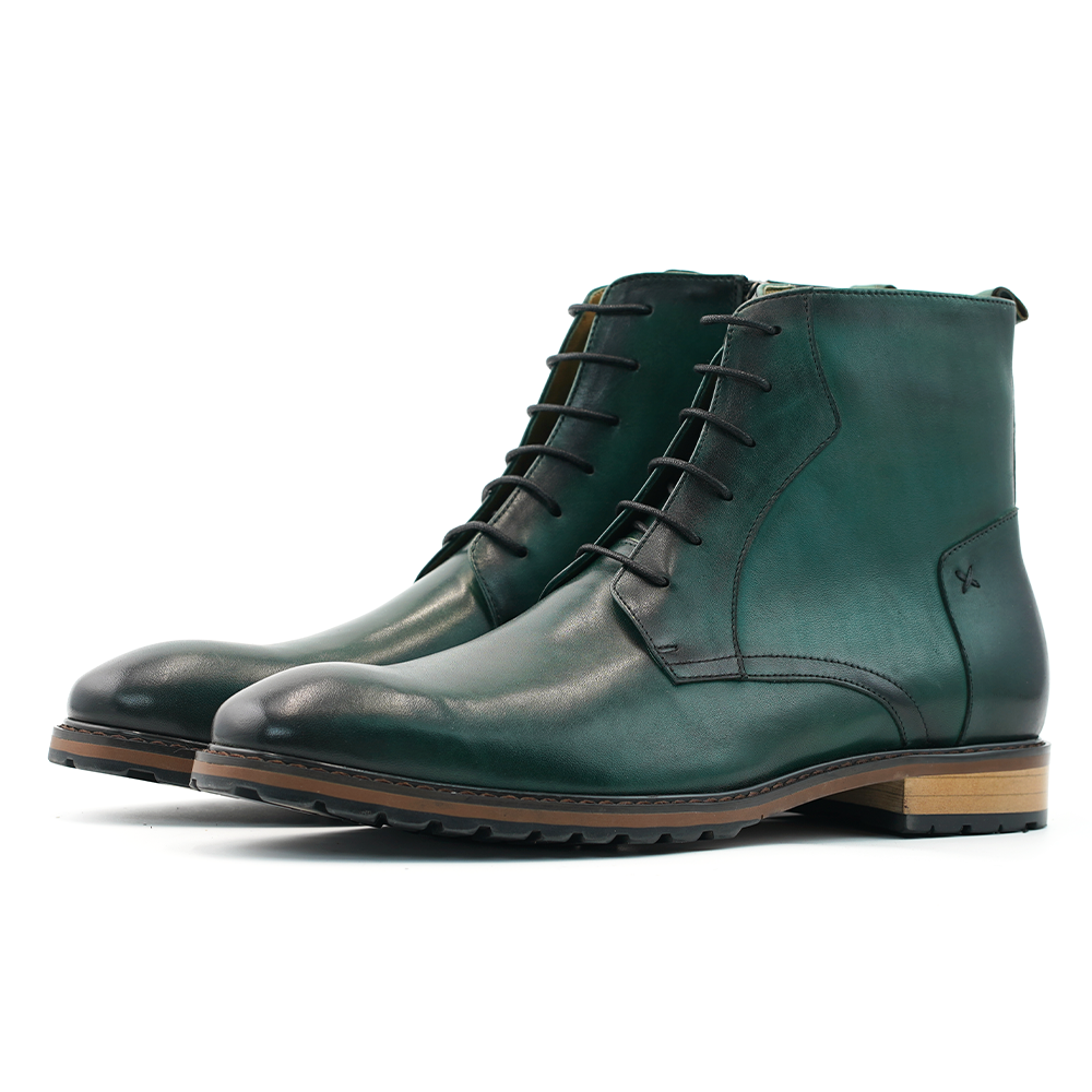 Green Laced Dress Shoes D1215