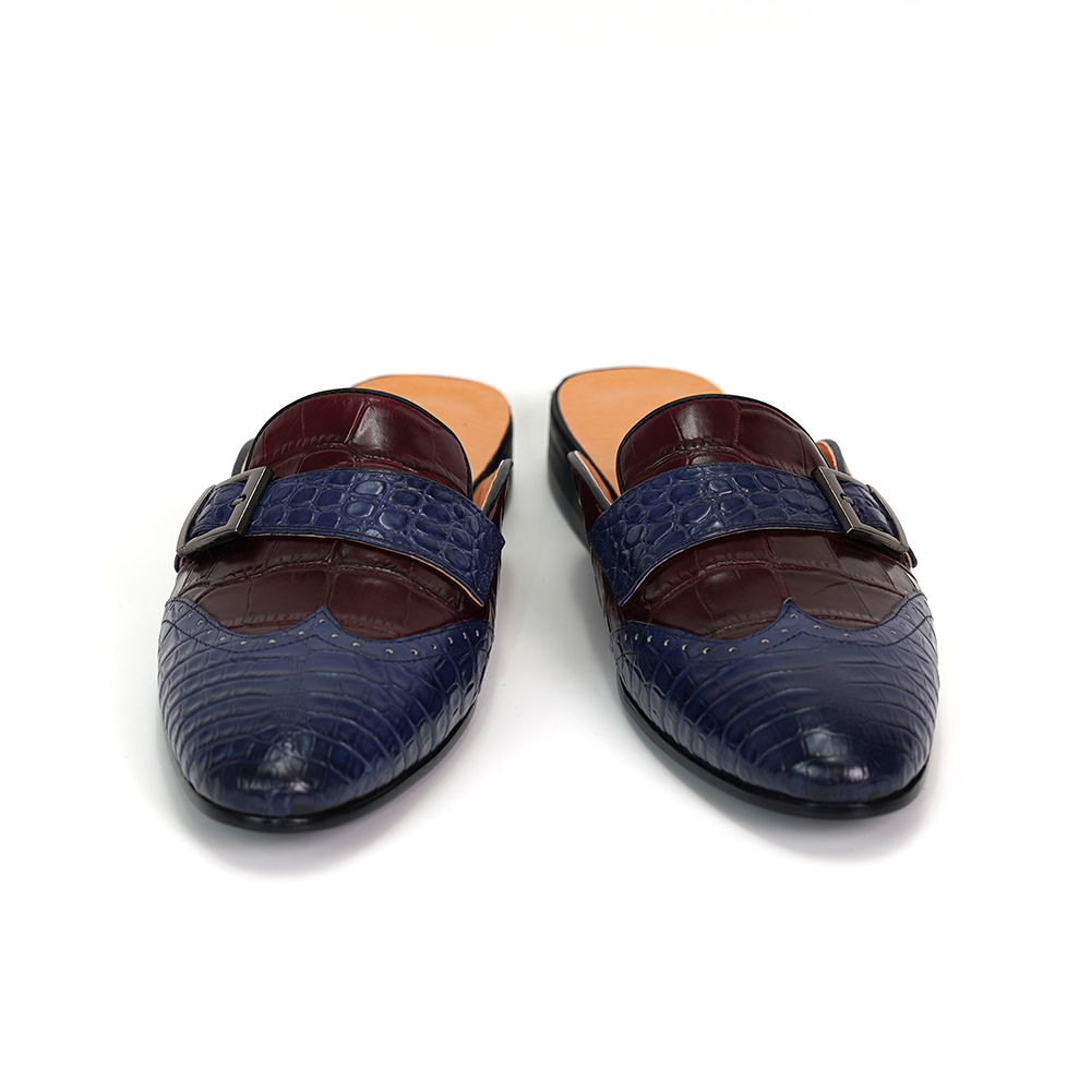 Colorblock Crocodile Pattern Formal Shoes D1173