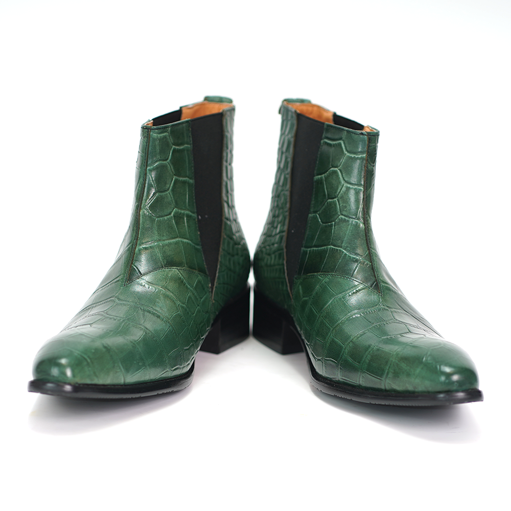 Green Crocodile Dress Shoes D1156