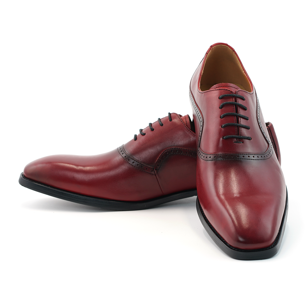 Red Embroidered Dress Shoes D1189