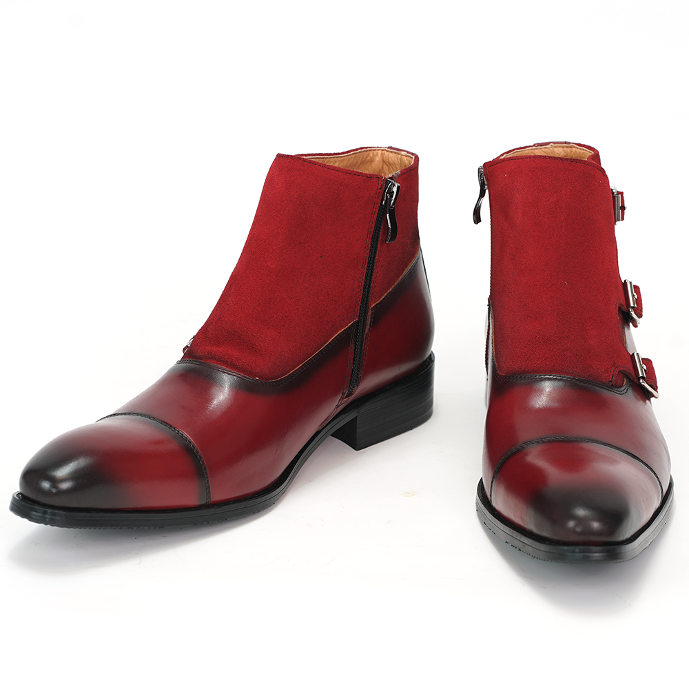 Red Buckle Dress Shoes D1160