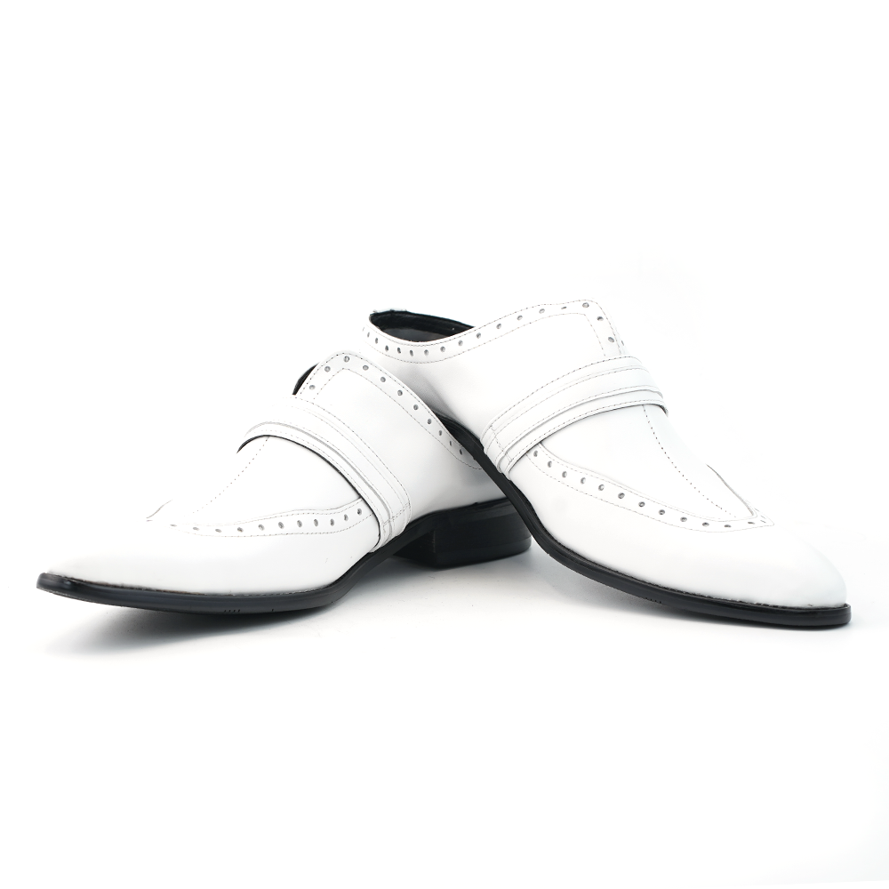 White Mule Shoes D1253