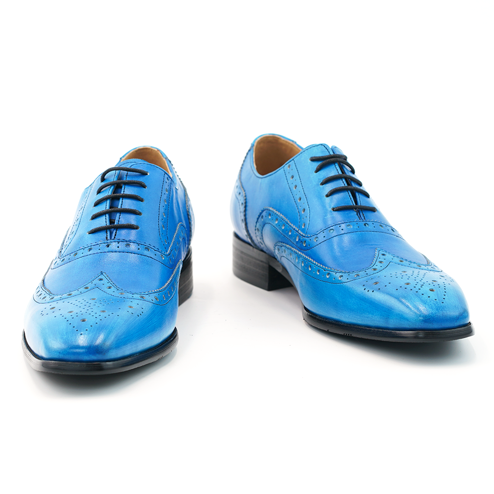 Blue Brogue Dress Shoes D1232