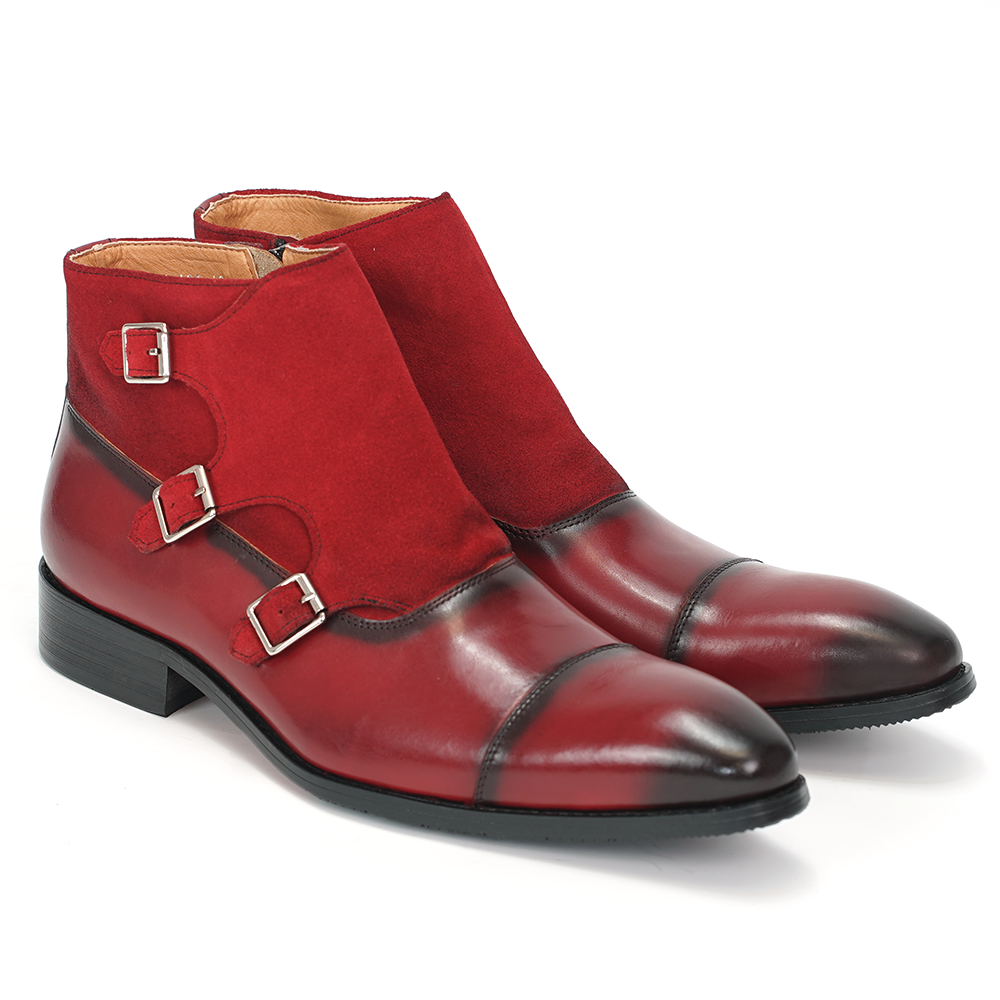 Red Buckle Dress Shoes D1160