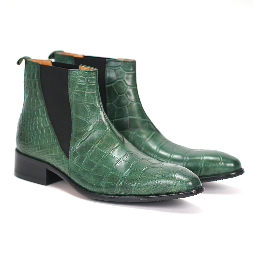 Green Crocodile Dress Shoes D1156