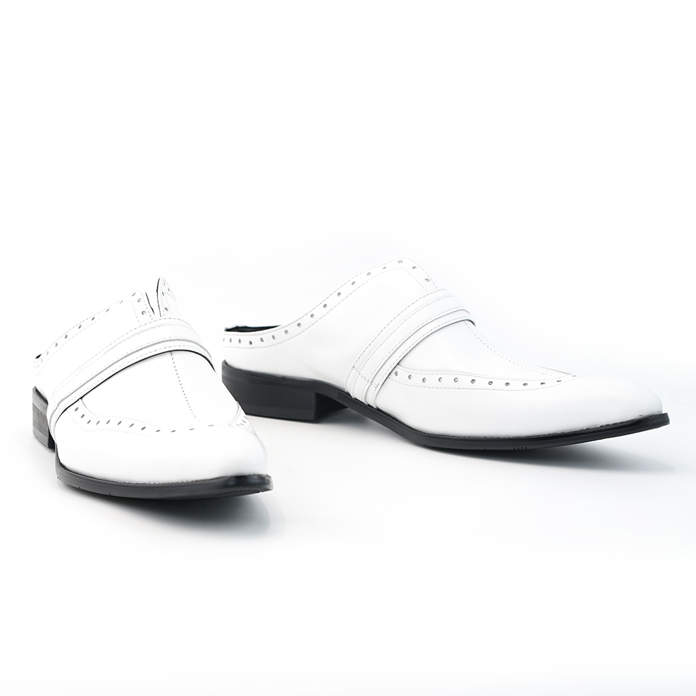 White Mule Shoes D1253