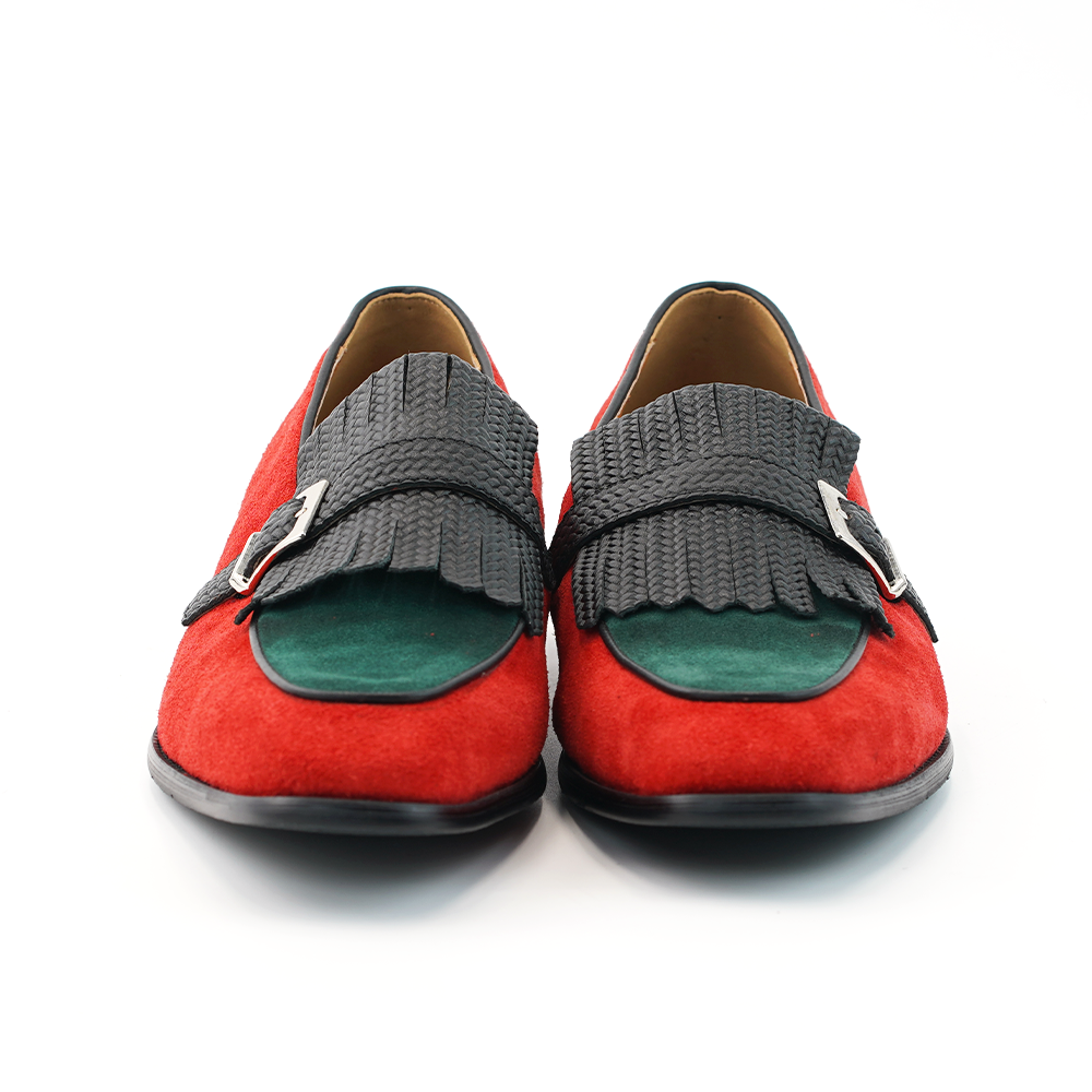 Red Braided Tassel Dress Shoes D1216