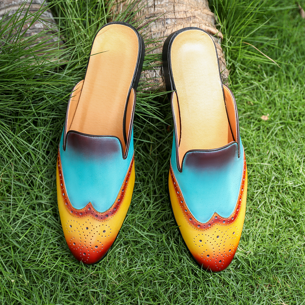 Gradient Engraved Dress Shoes D1180