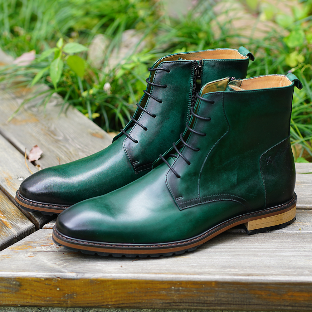 Green Laced Dress Shoes D1215