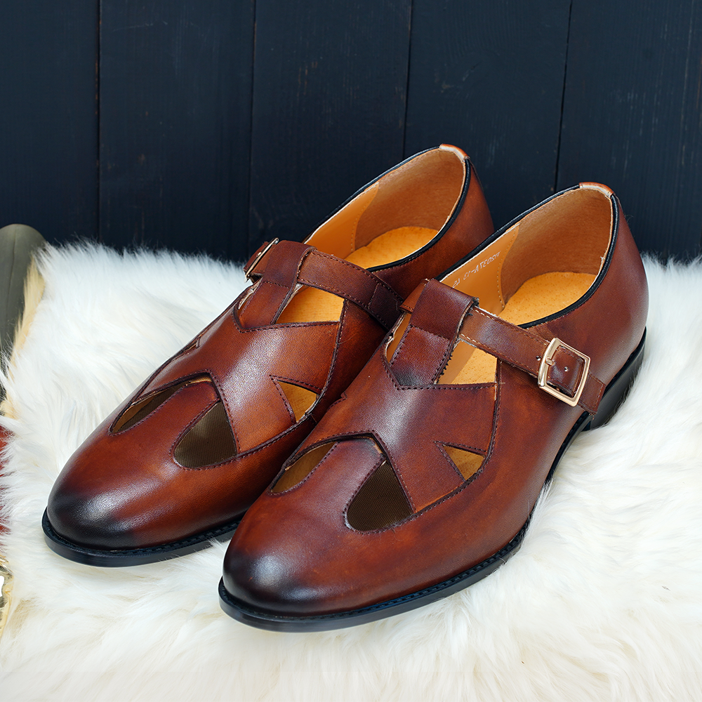 Brown Hollow Formal Shoes D1152