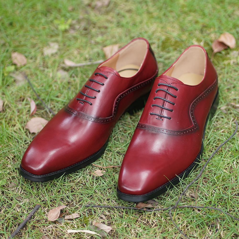 Red Embroidered Dress Shoes D1189