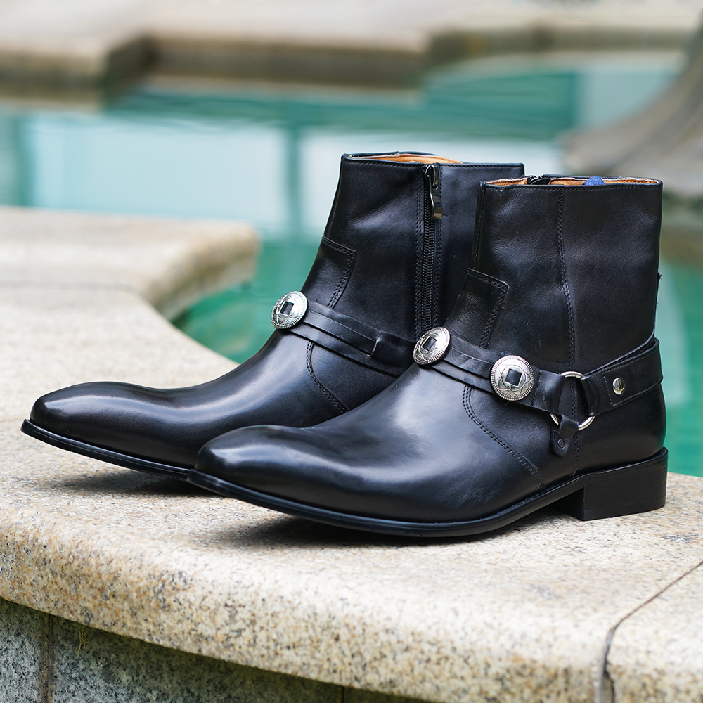 Black Buckle Dress Shoes D1214