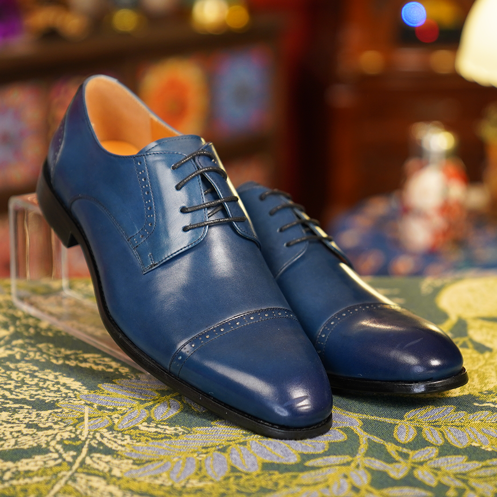 Blue Laced Dress Shoes D1191