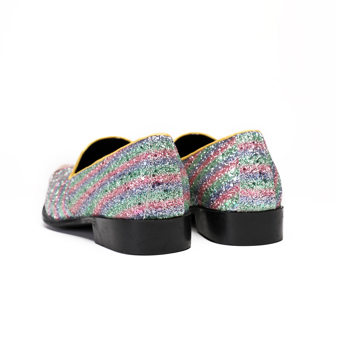 Colorful Sequin Pointed Shoes 9191