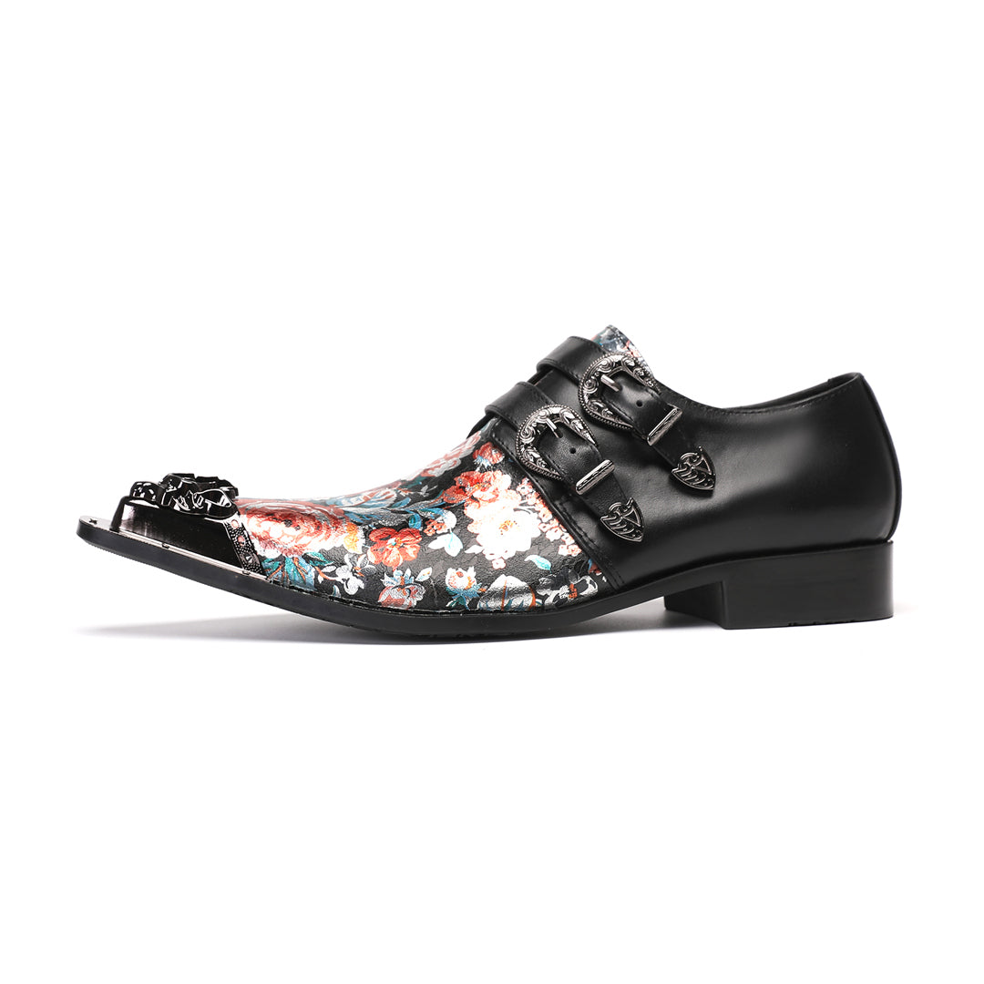 Floral Metal Toe Shoes 9189