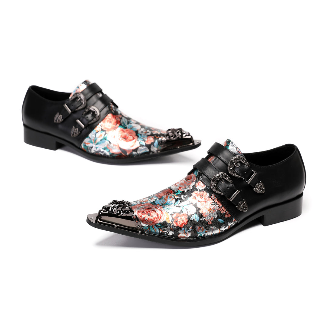Floral Metal Toe Shoes 9189