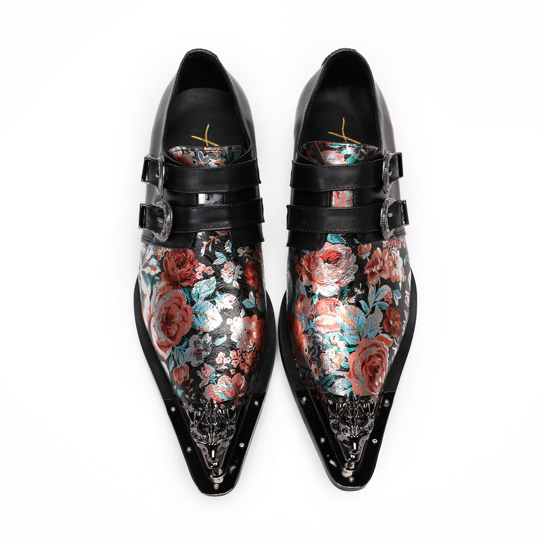 Floral Metal Toe Shoes 9189