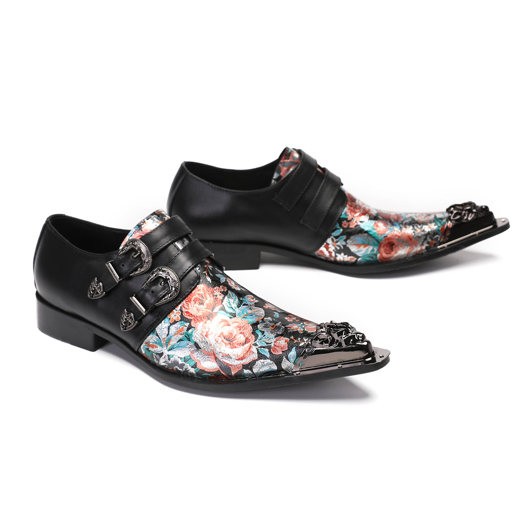 Floral Metal Toe Shoes 9189