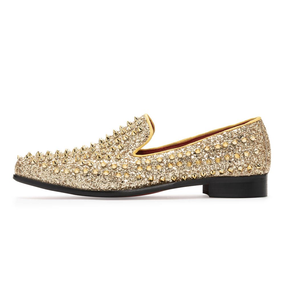 Golden Rivet Pointed Shoes 9182
