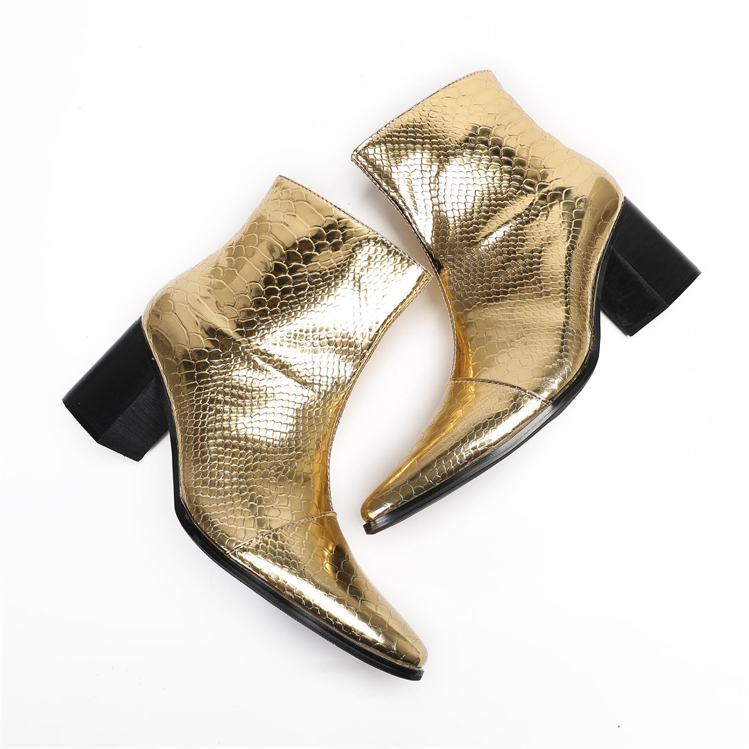 Golden Snake Pointed Shoes 4026