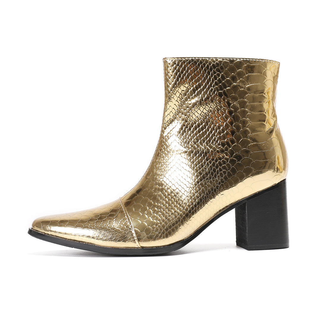 Golden Snake Pointed Shoes 4026