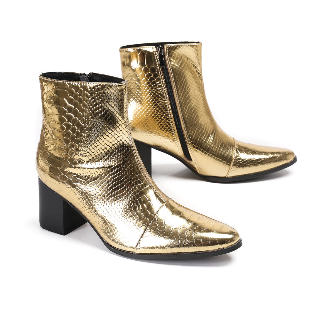 Golden Snake Pointed Shoes 4026