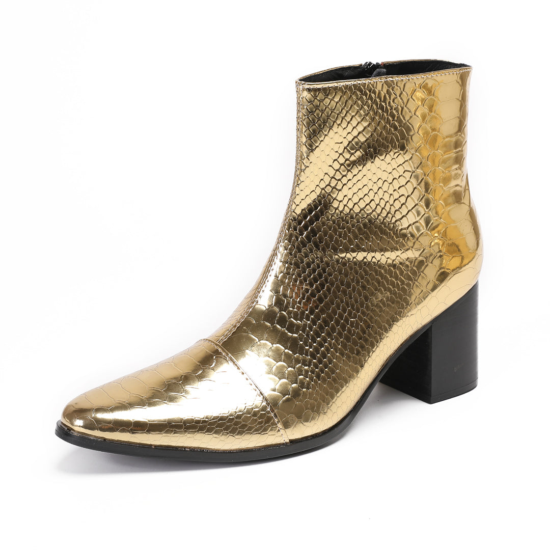 Golden Snake Pointed Shoes 4026