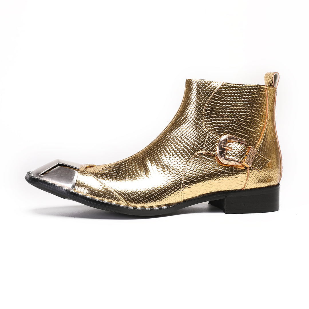 Golden Snake Pointed Shoes 9202