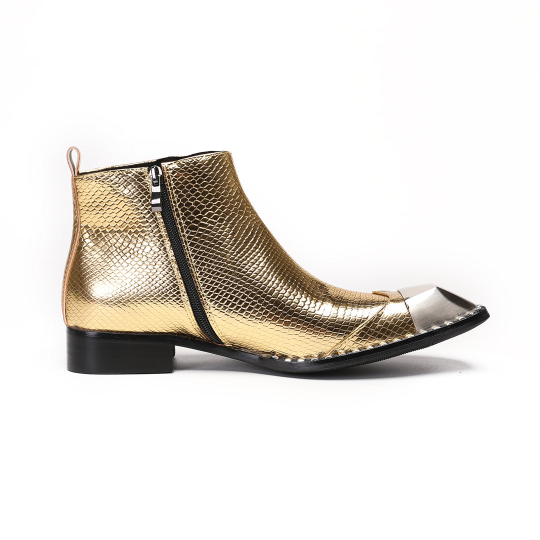 Golden Snake Pointed Shoes 9202