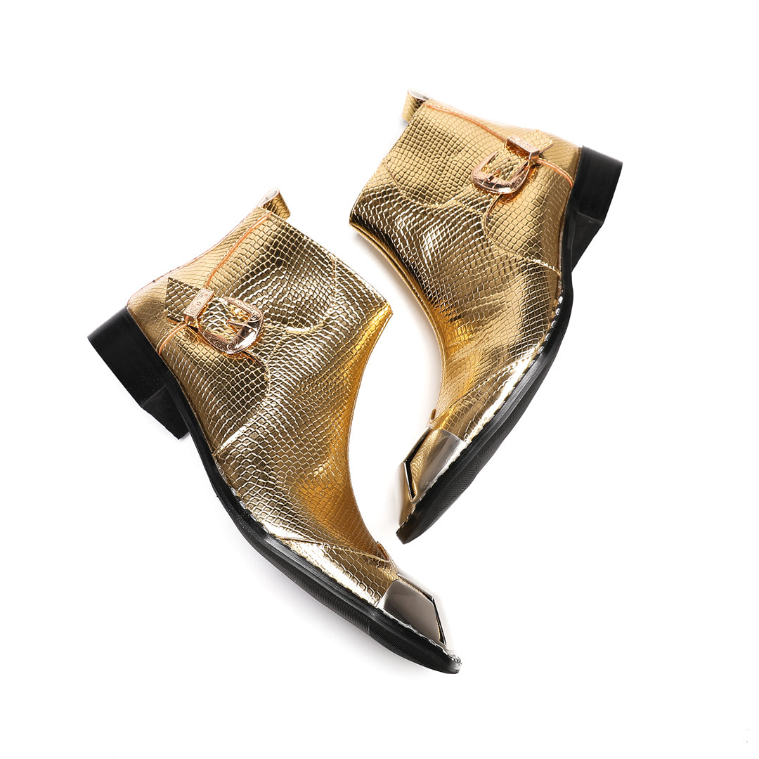 Golden Snake Pointed Shoes 9202