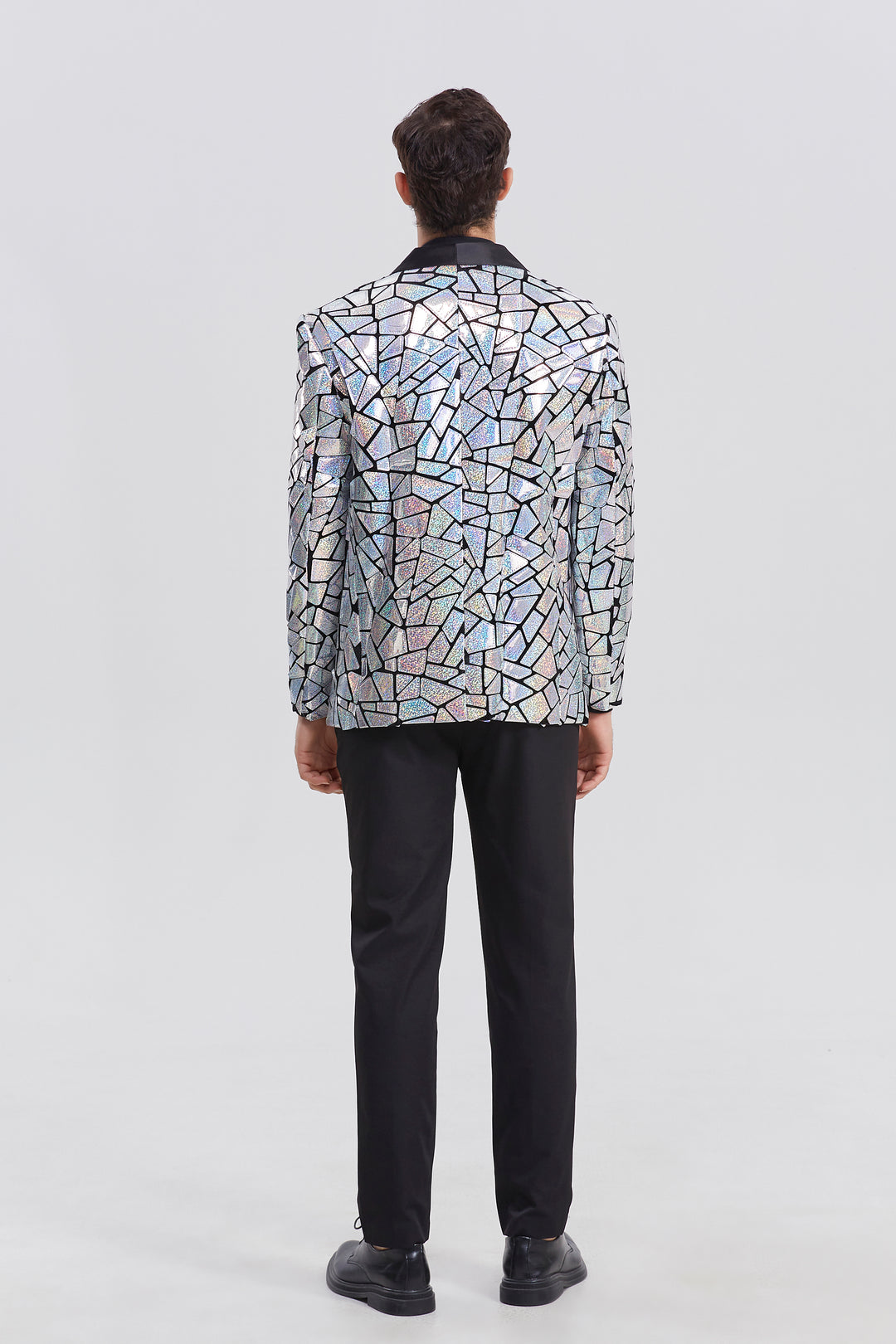 Silver Sequin Blazer M8074